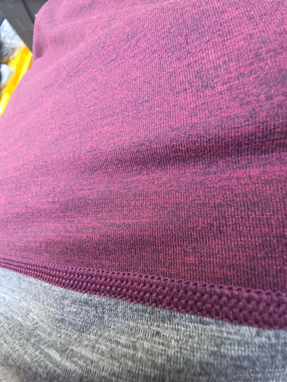 Men's Burgundy Gray Stretch Fabric Hoodie american eagle flex